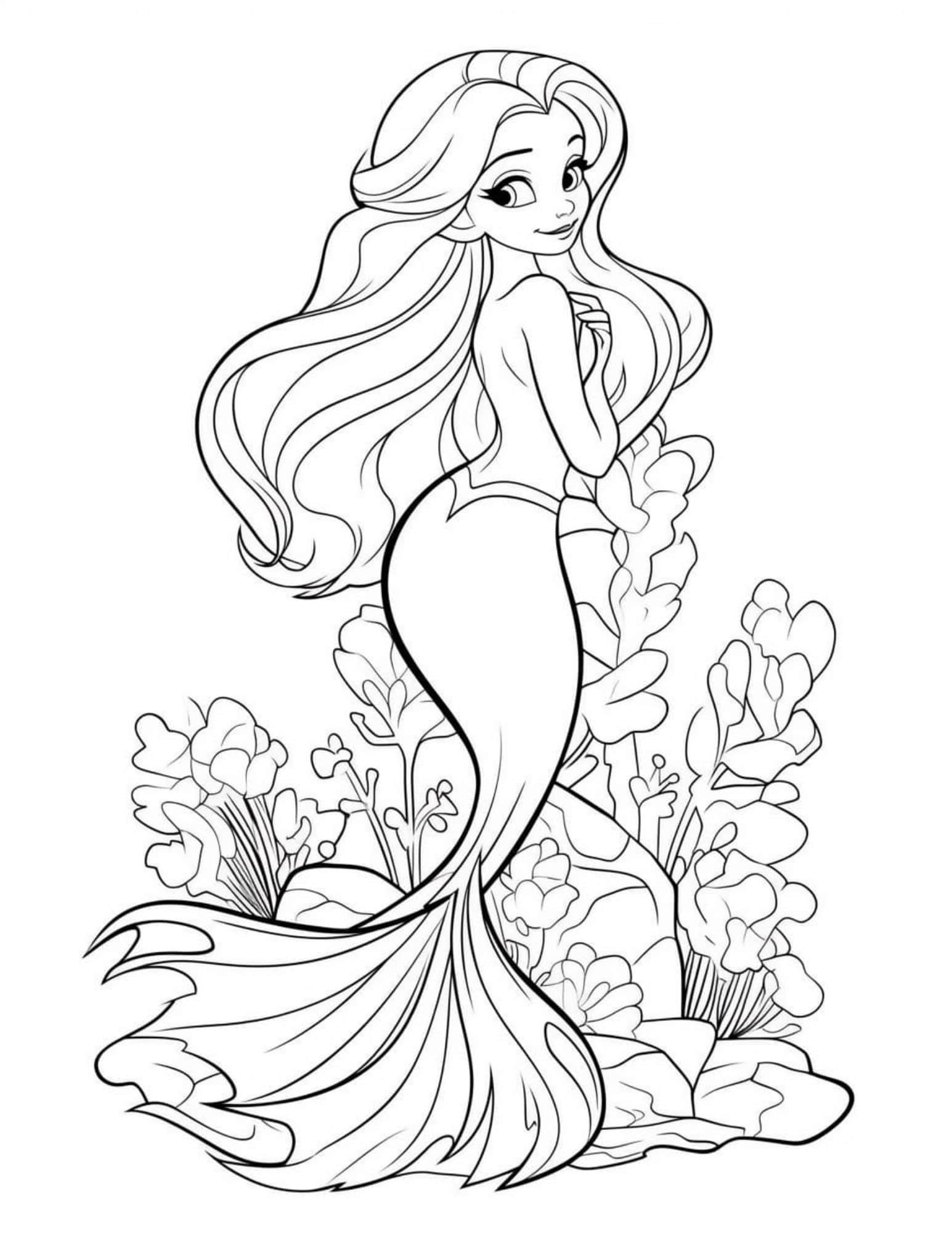 130+ Ariel Mermaid Coloring Pages for Disney Fans 62