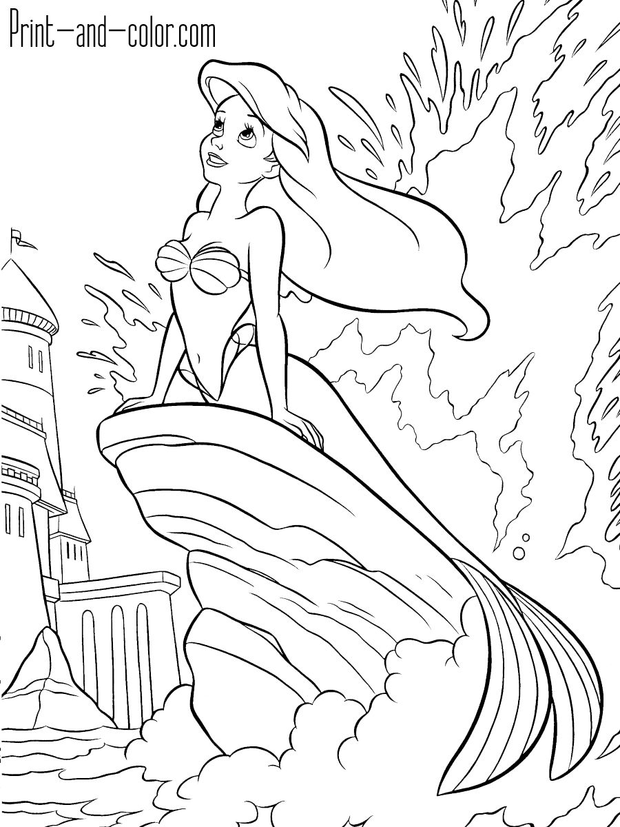 130+ Ariel Mermaid Coloring Pages for Disney Fans 66