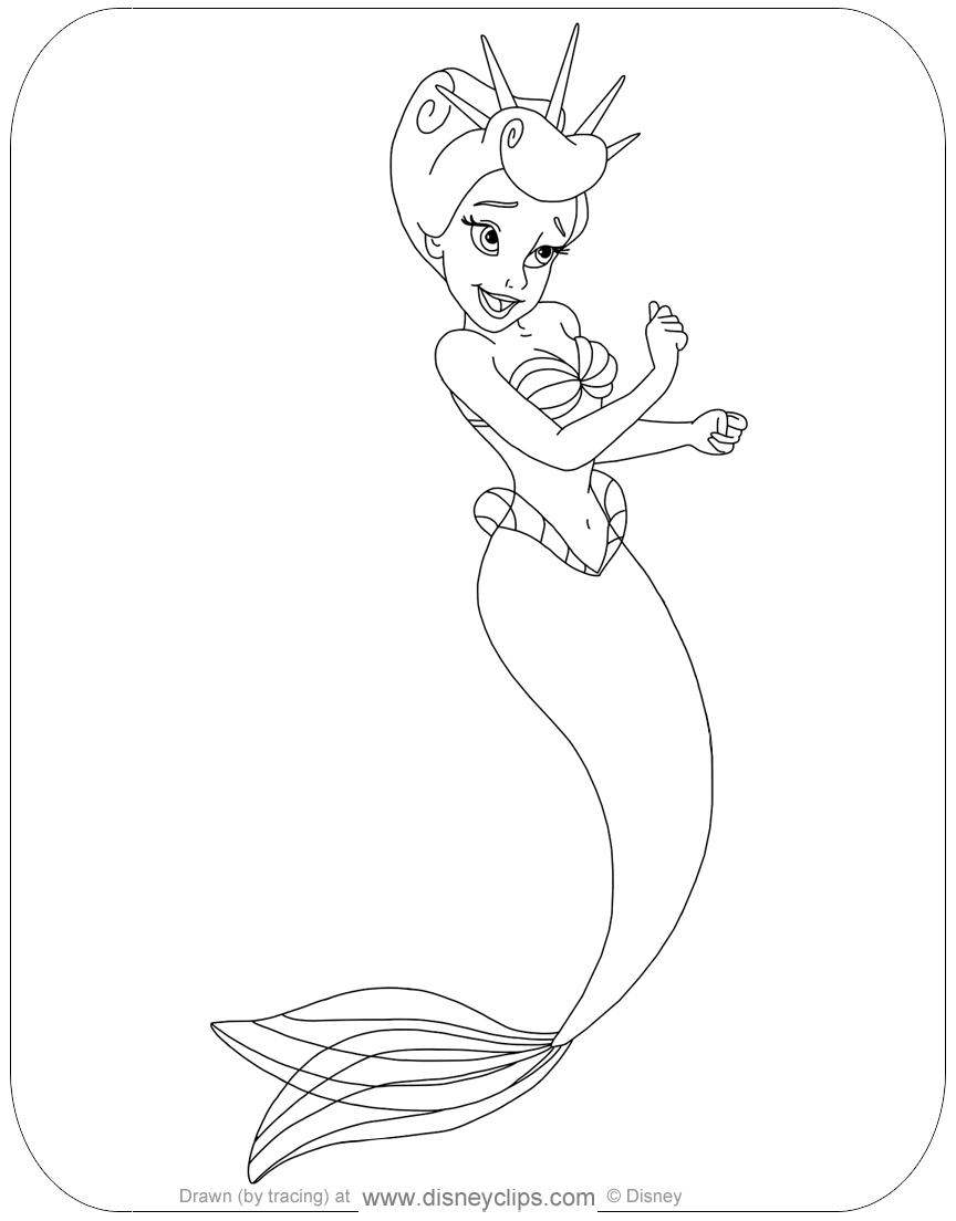 130+ Ariel Mermaid Coloring Pages for Disney Fans 7