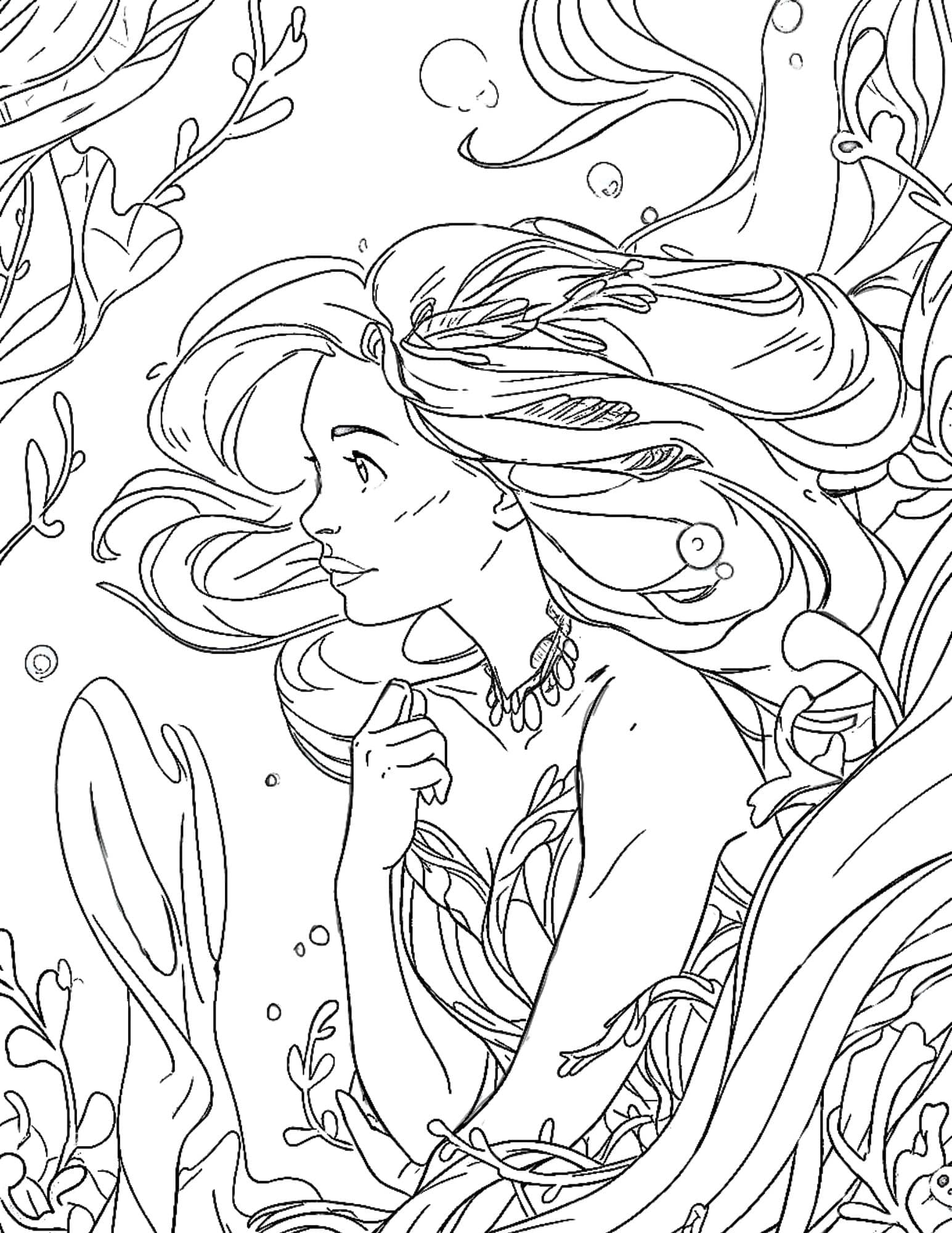 130+ Ariel Mermaid Coloring Pages for Disney Fans 70