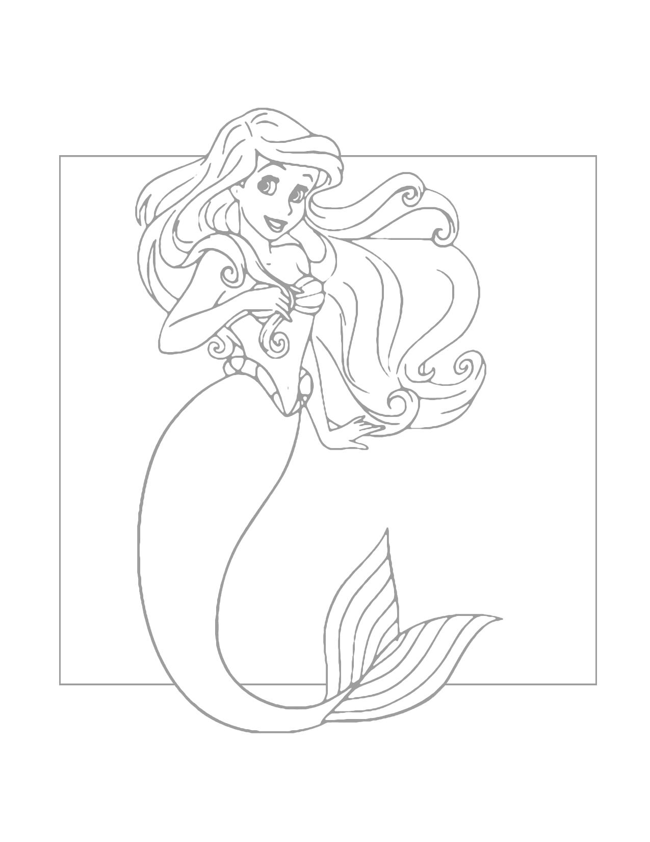 130+ Ariel Mermaid Coloring Pages for Disney Fans 71