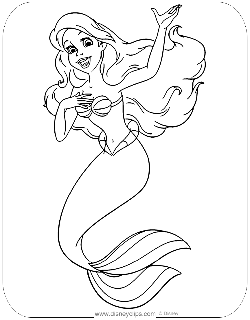 130+ Ariel Mermaid Coloring Pages for Disney Fans 89