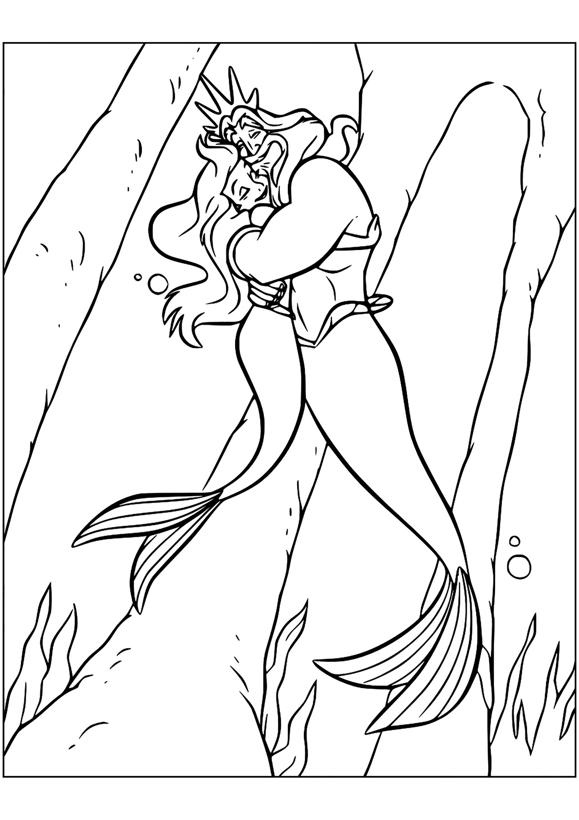 130+ Ariel Mermaid Coloring Pages for Disney Fans 96