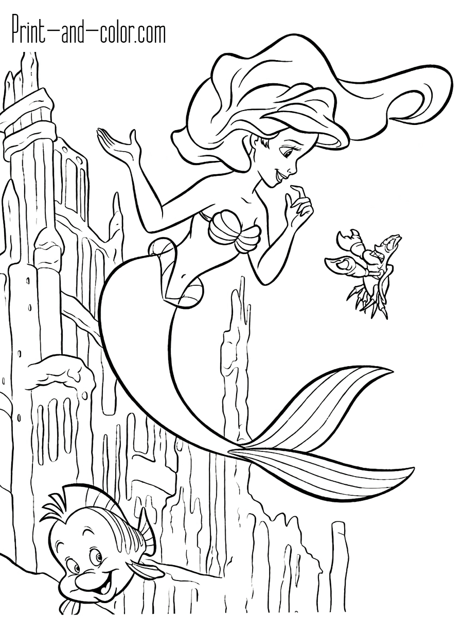 130+ Ariel Mermaid Coloring Pages for Disney Fans 97