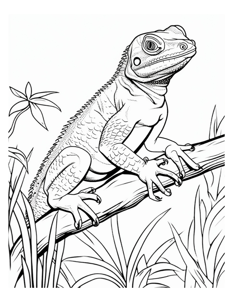 130 Lizard Coloring Pages: A Reptilian Adventure 118