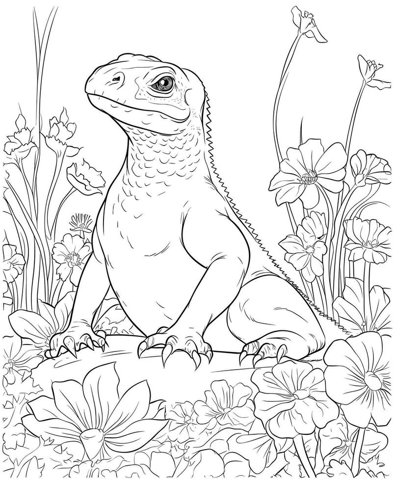 130 Lizard Coloring Pages: A Reptilian Adventure 2