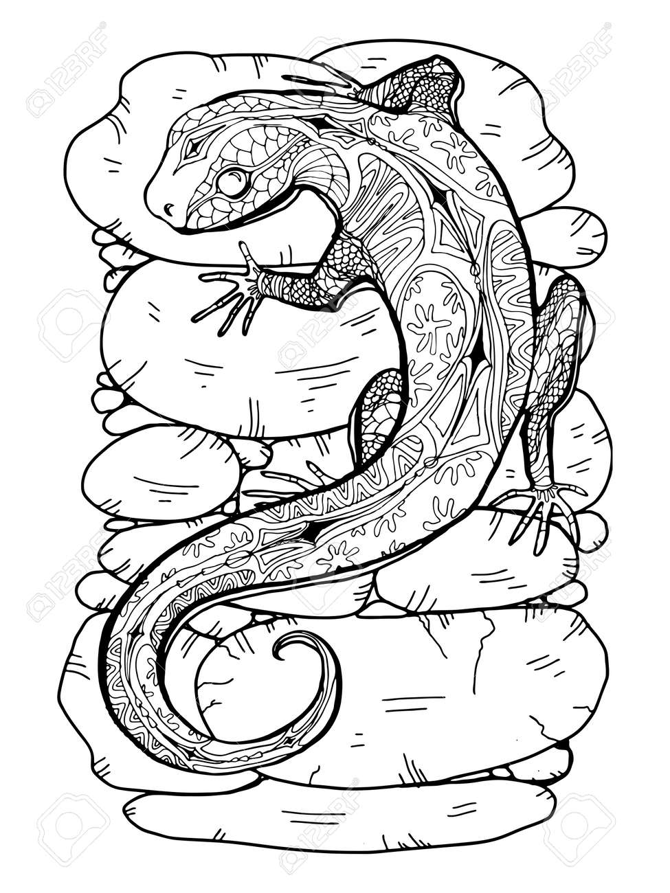 130 Lizard Coloring Pages: A Reptilian Adventure 25