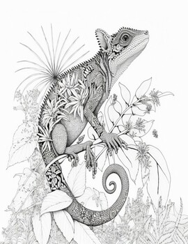 130 Lizard Coloring Pages: A Reptilian Adventure 26