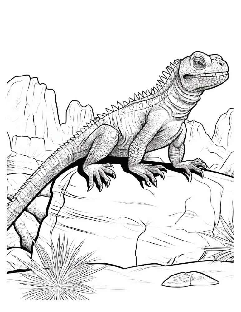 130 Lizard Coloring Pages: A Reptilian Adventure 27