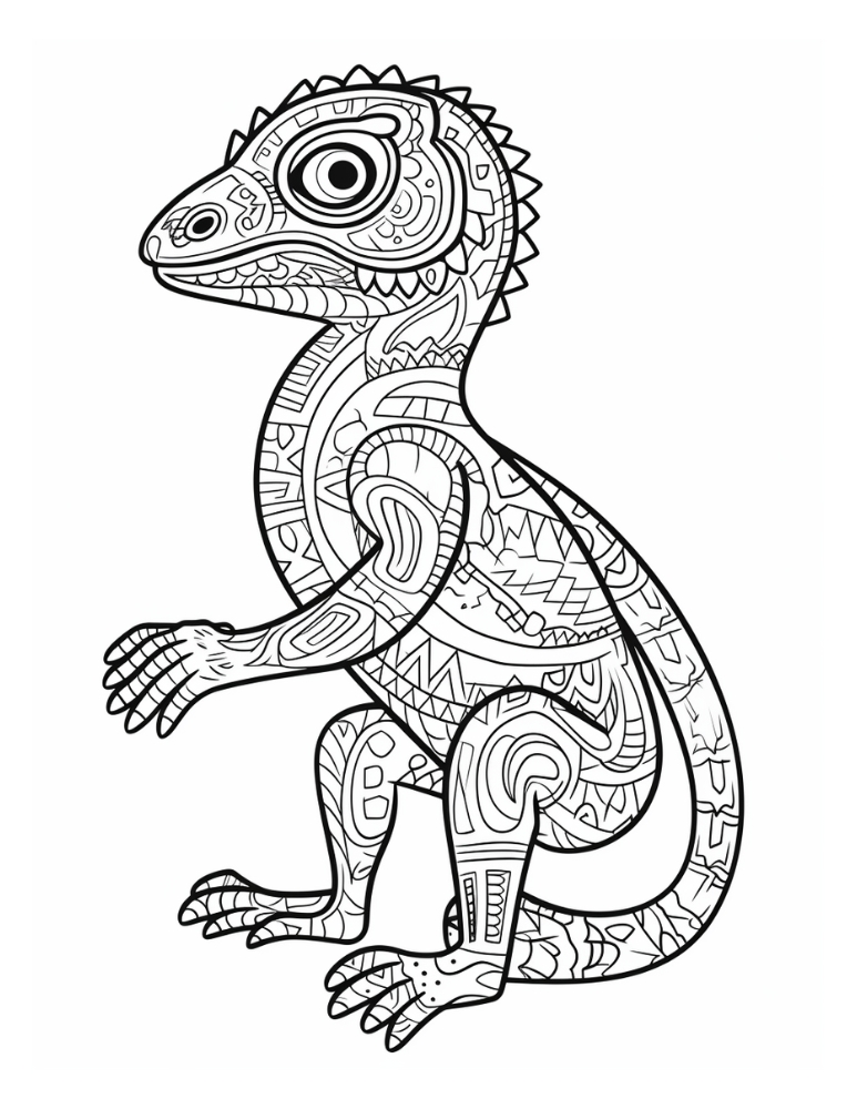 130 Lizard Coloring Pages: A Reptilian Adventure 69