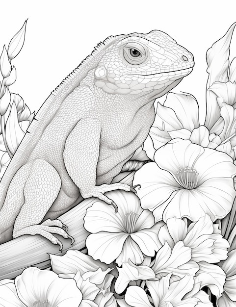 130 Lizard Coloring Pages: A Reptilian Adventure 82