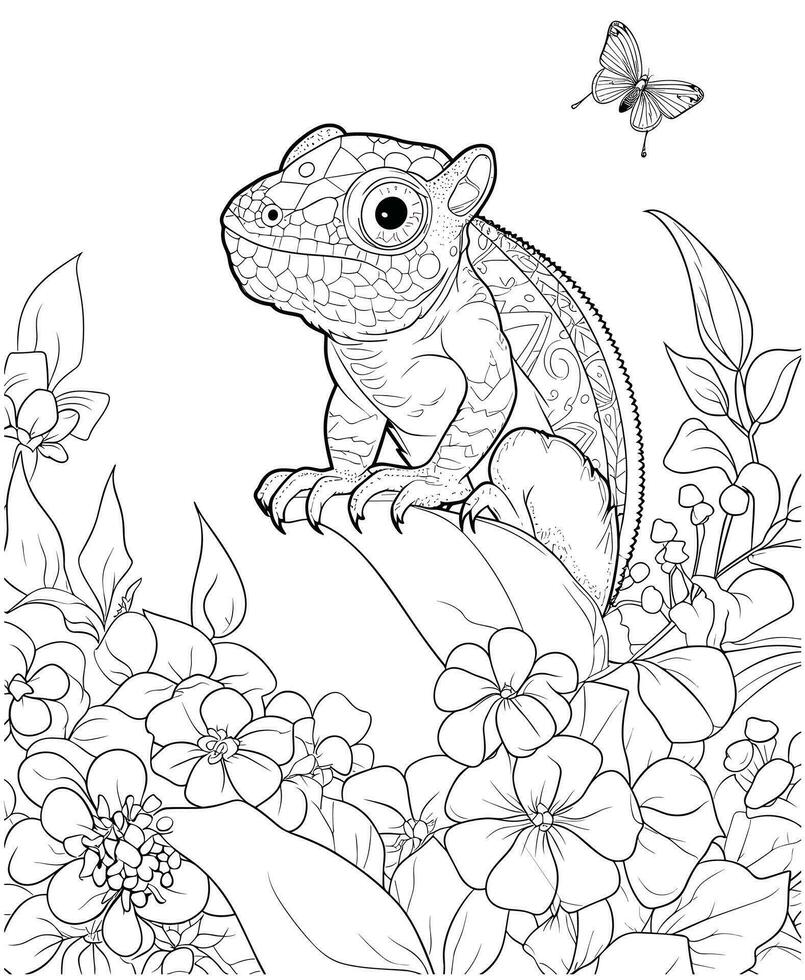 130 Lizard Coloring Pages: A Reptilian Adventure 84