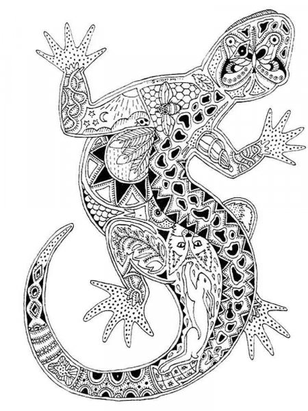 130 Lizard Coloring Pages: A Reptilian Adventure 87