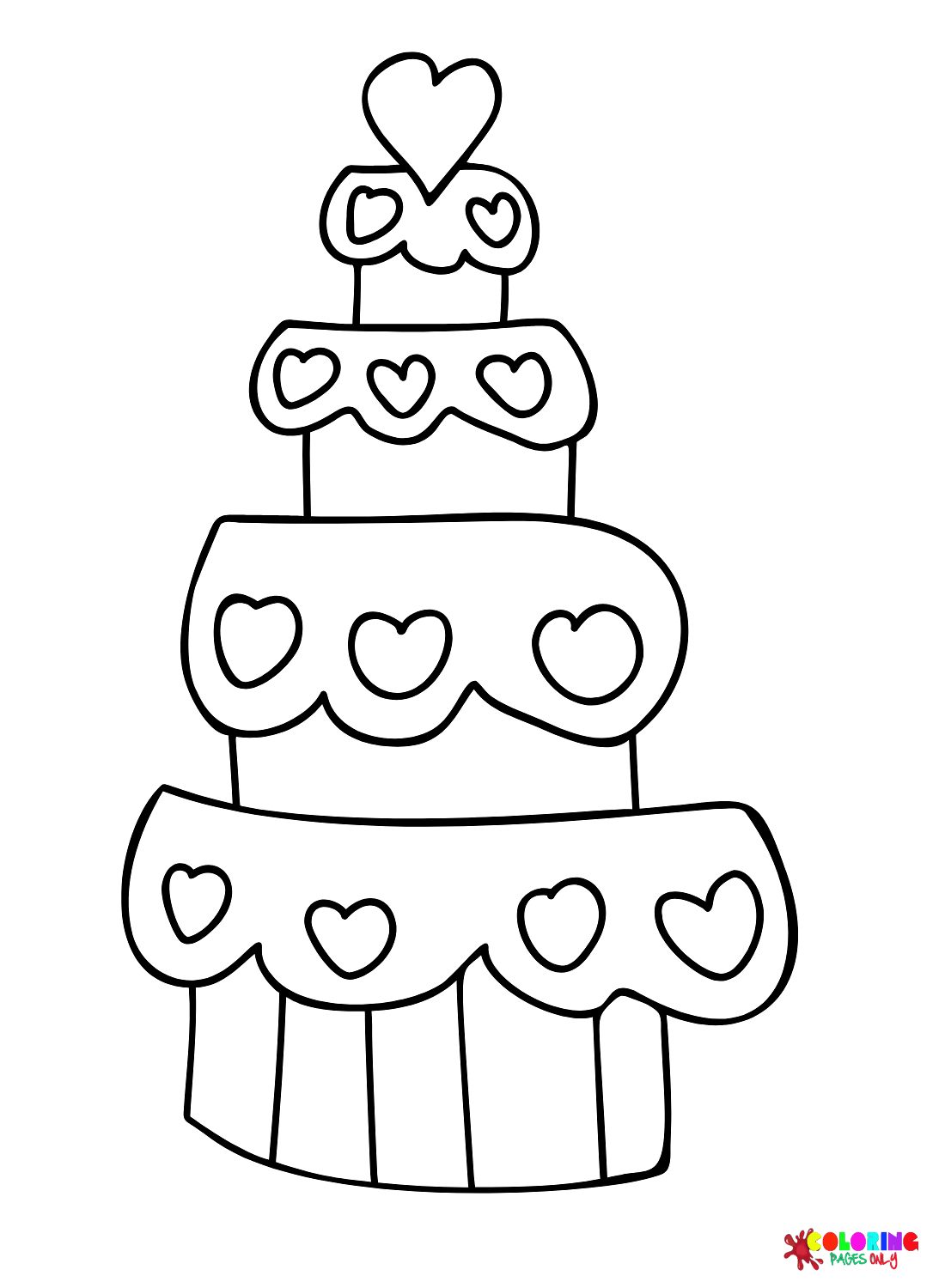 133+ Coloring Page of a Birthday Cake Printable 105