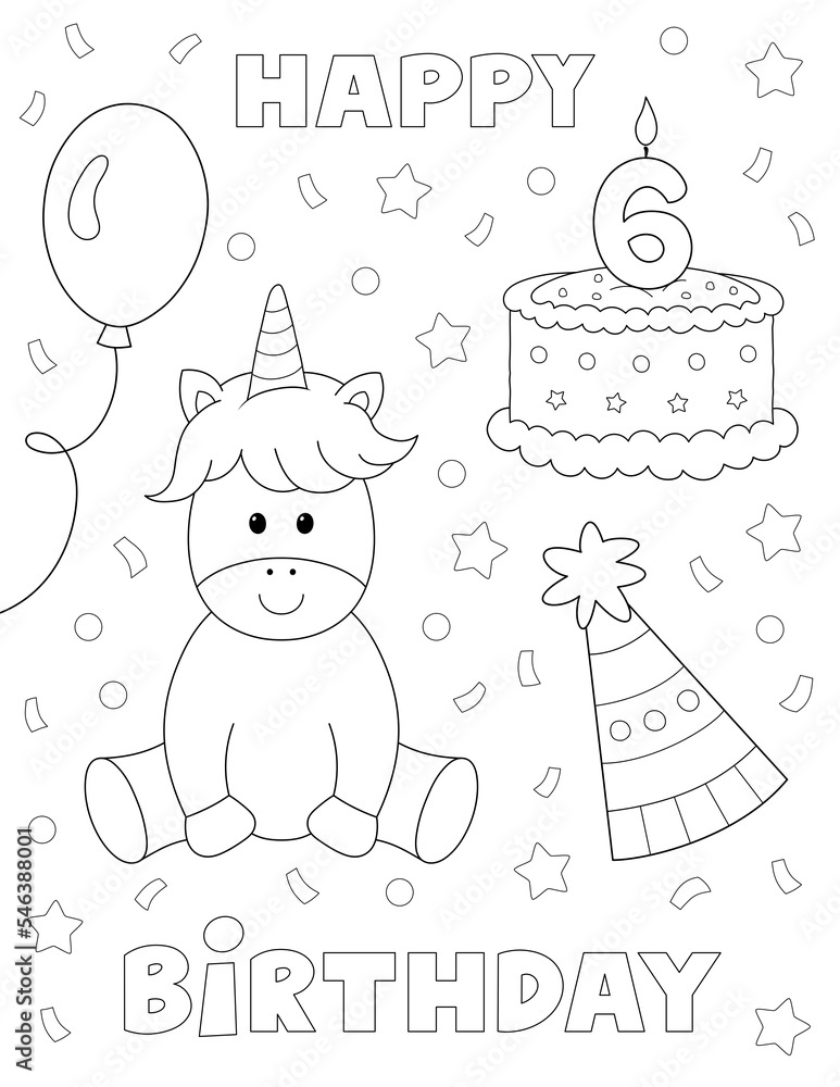 133+ Coloring Page of a Birthday Cake Printable 106