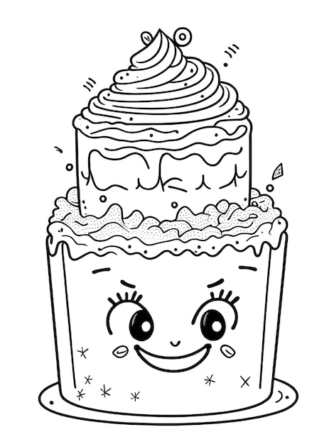 133+ Coloring Page of a Birthday Cake Printable 111