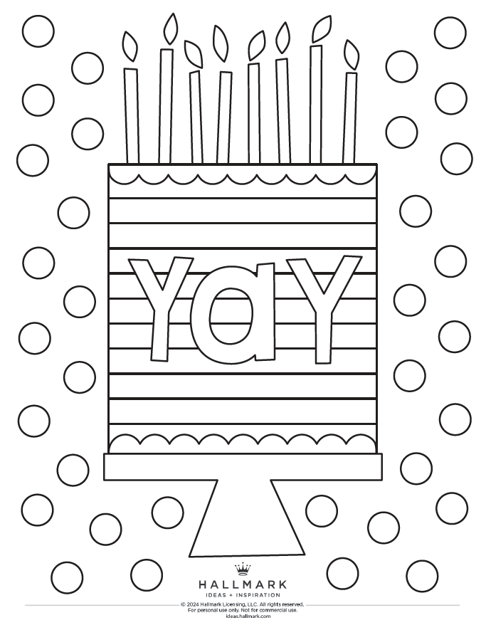 133+ Coloring Page of a Birthday Cake Printable 118