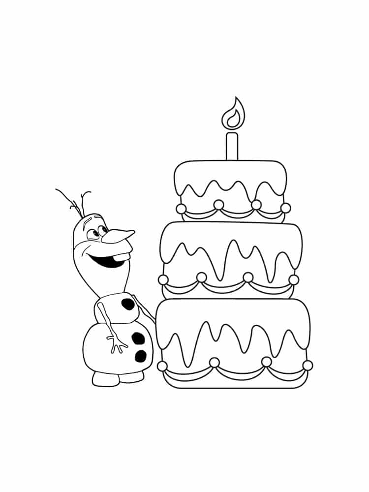 133+ Coloring Page of a Birthday Cake Printable 119