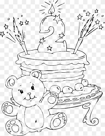 133+ Coloring Page of a Birthday Cake Printable 120