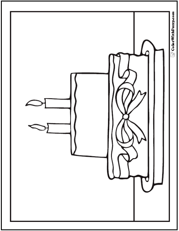 133+ Coloring Page of a Birthday Cake Printable 131