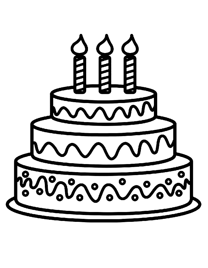 133+ Coloring Page of a Birthday Cake Printable 16