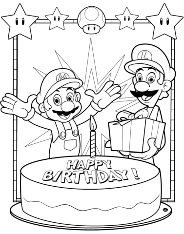 133+ Coloring Page of a Birthday Cake Printable 18