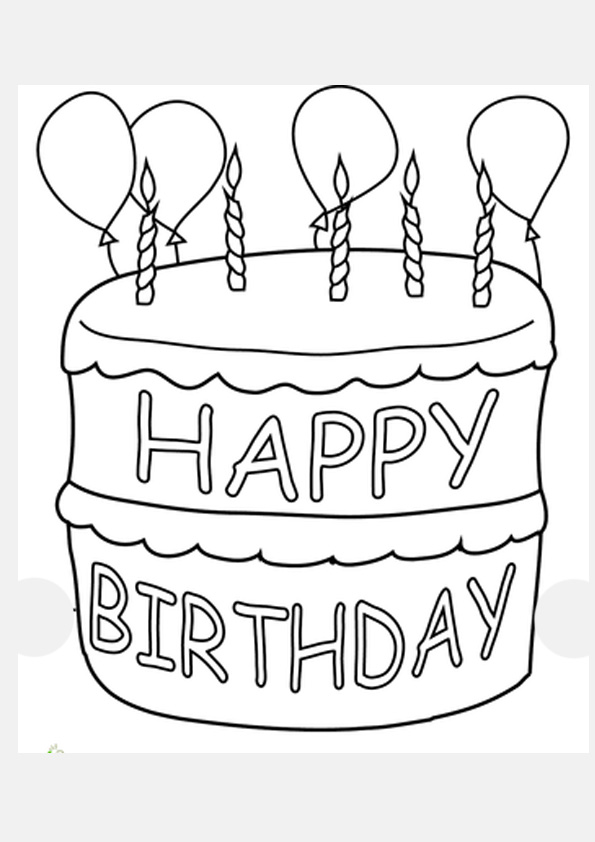 133+ Coloring Page of a Birthday Cake Printable 19