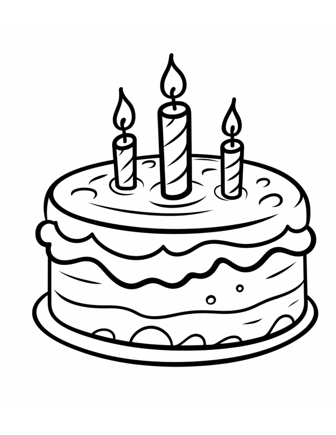 133+ Coloring Page of a Birthday Cake Printable 23