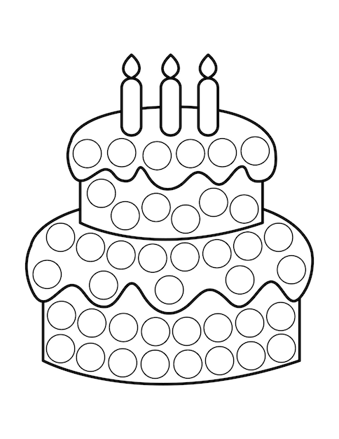 133+ Coloring Page of a Birthday Cake Printable 25