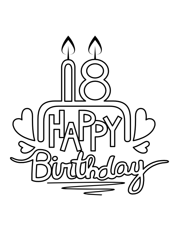 133+ Coloring Page of a Birthday Cake Printable 30