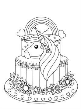 133+ Coloring Page of a Birthday Cake Printable 33