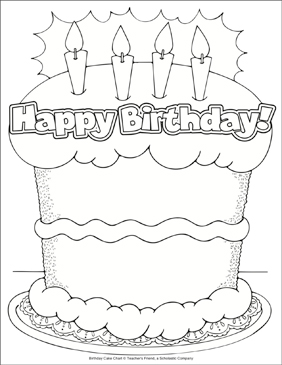 133+ Coloring Page of a Birthday Cake Printable 54