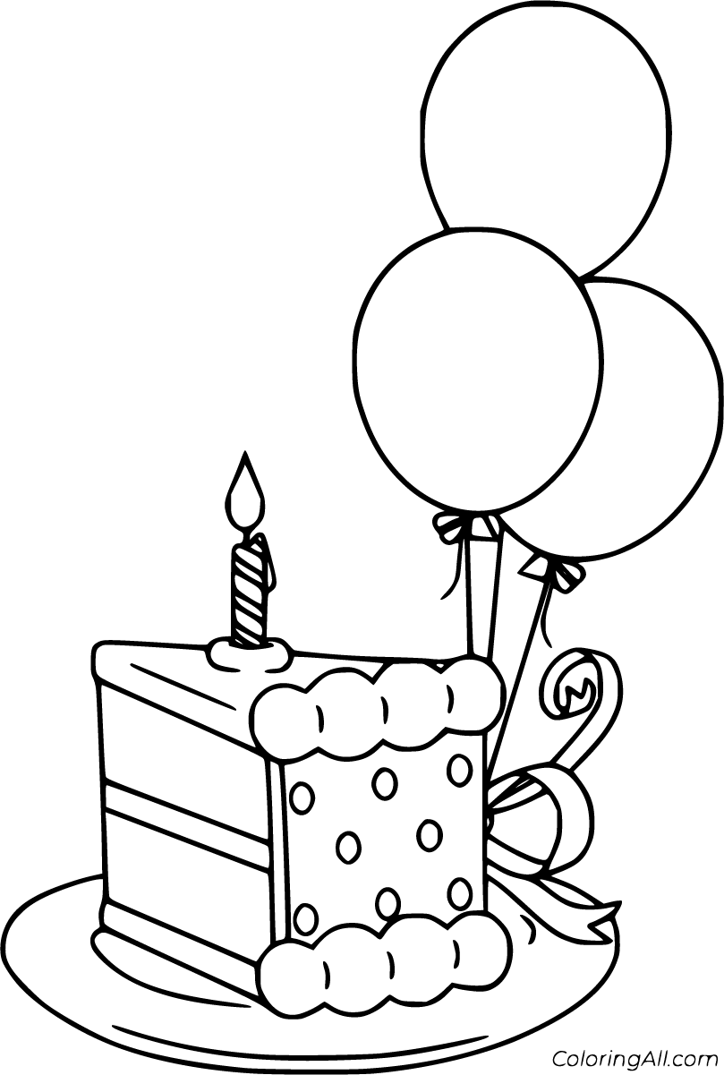 133+ Coloring Page of a Birthday Cake Printable 58