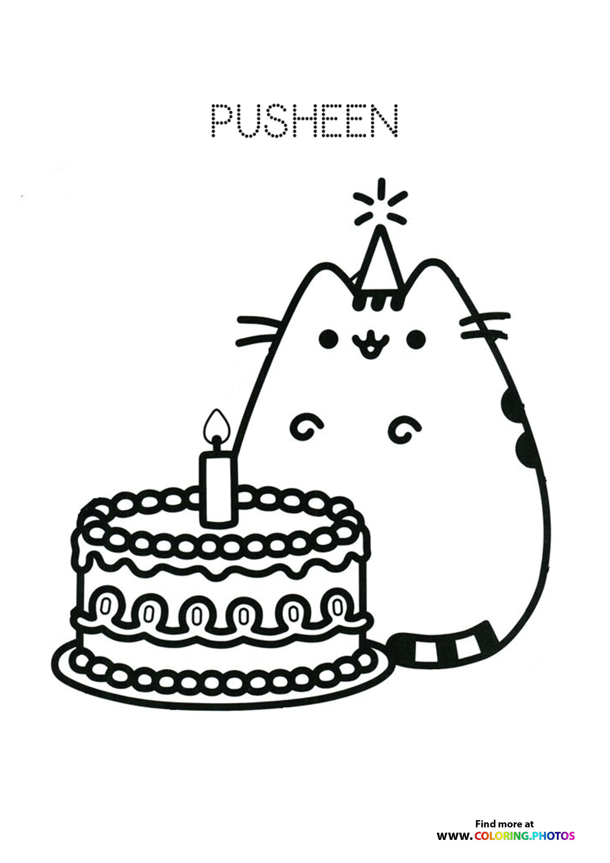 133+ Coloring Page of a Birthday Cake Printable 59