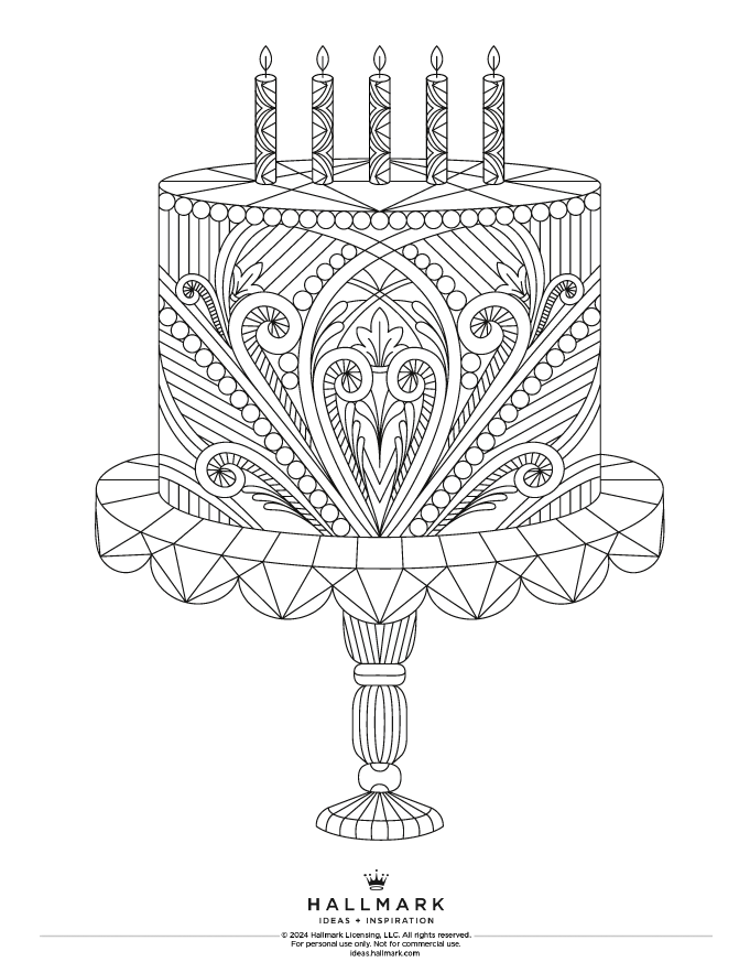 133+ Coloring Page of a Birthday Cake Printable 62