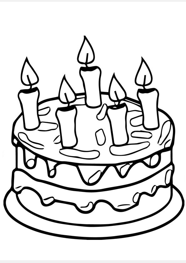 133+ Coloring Page of a Birthday Cake Printable 63