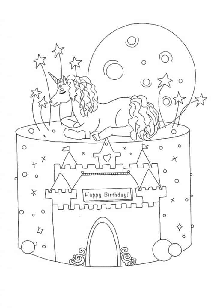 133+ Coloring Page of a Birthday Cake Printable 64