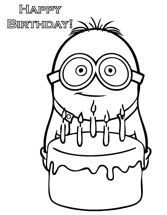 133+ Coloring Page of a Birthday Cake Printable 67