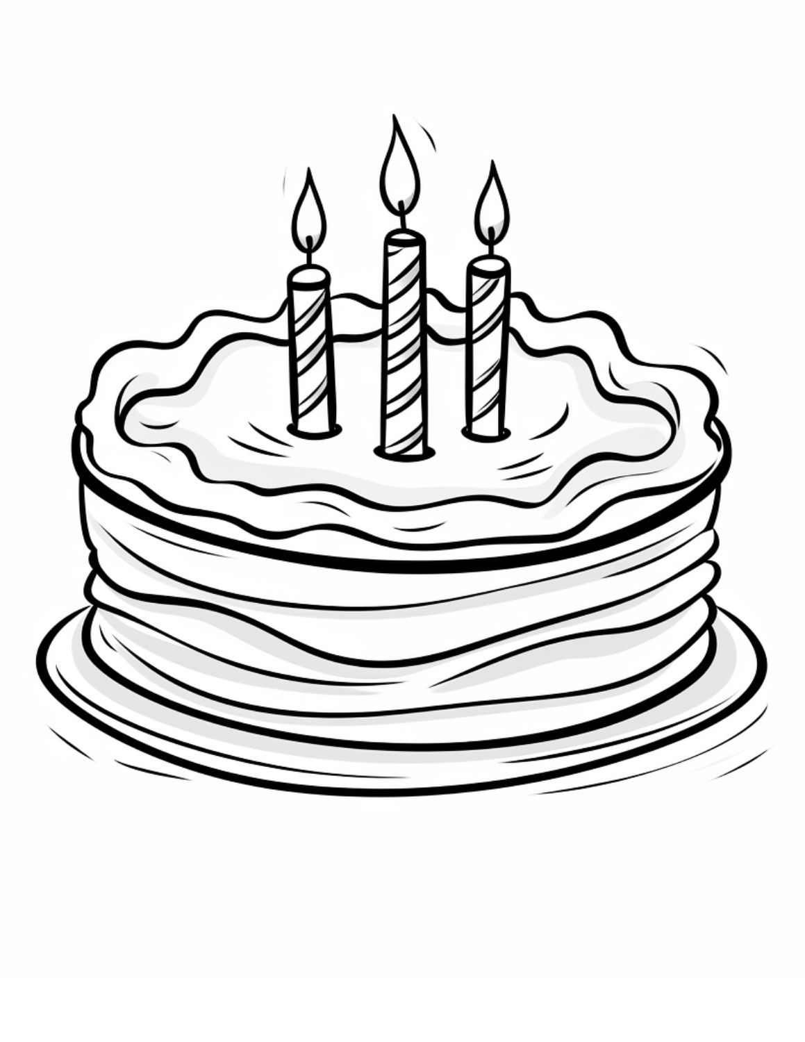 133+ Coloring Page of a Birthday Cake Printable 71