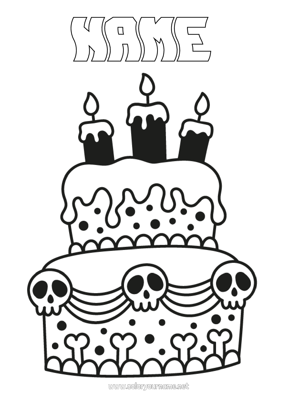 133+ Coloring Page of a Birthday Cake Printable 81