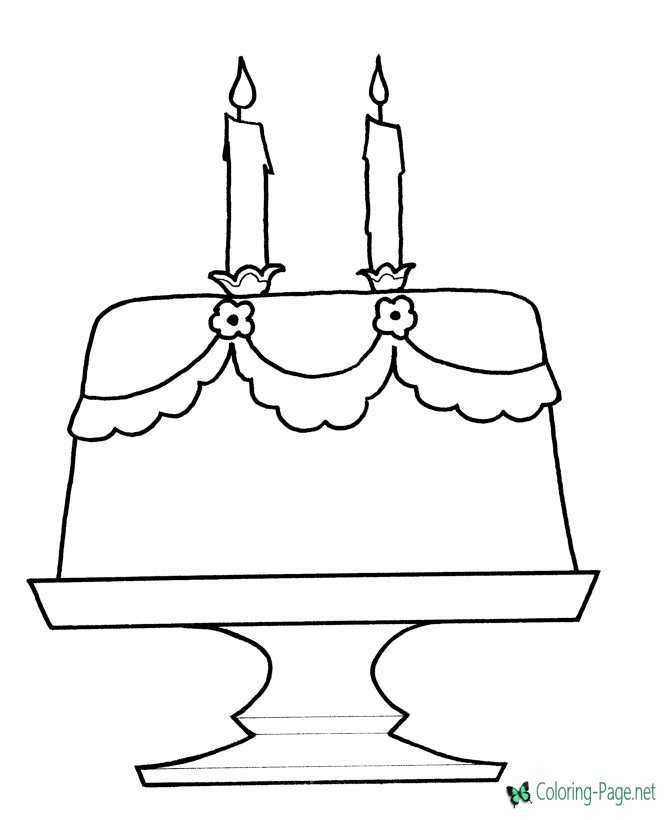 133+ Coloring Page of a Birthday Cake Printable 82