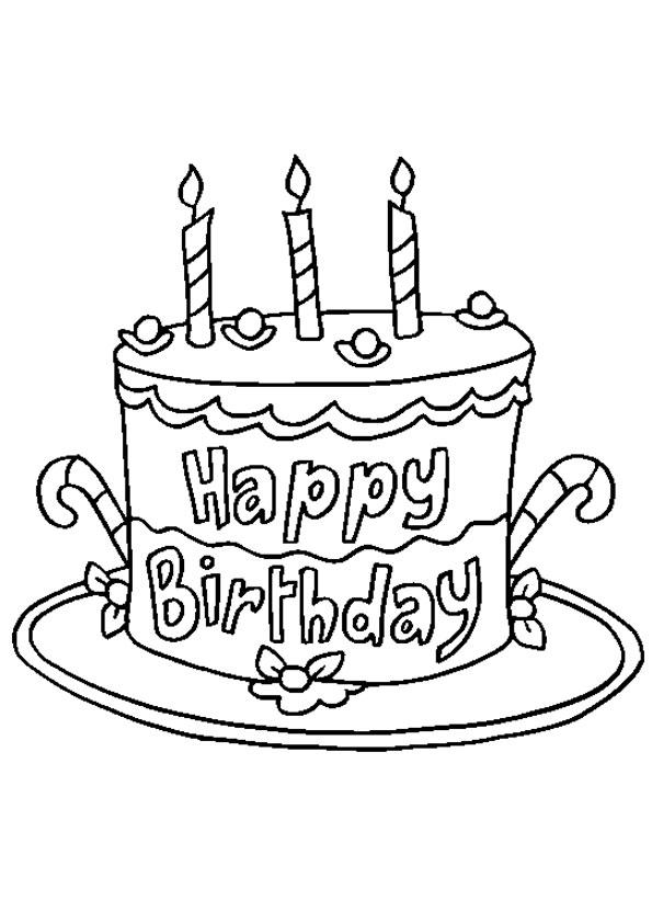 133+ Coloring Page of a Birthday Cake Printable 84