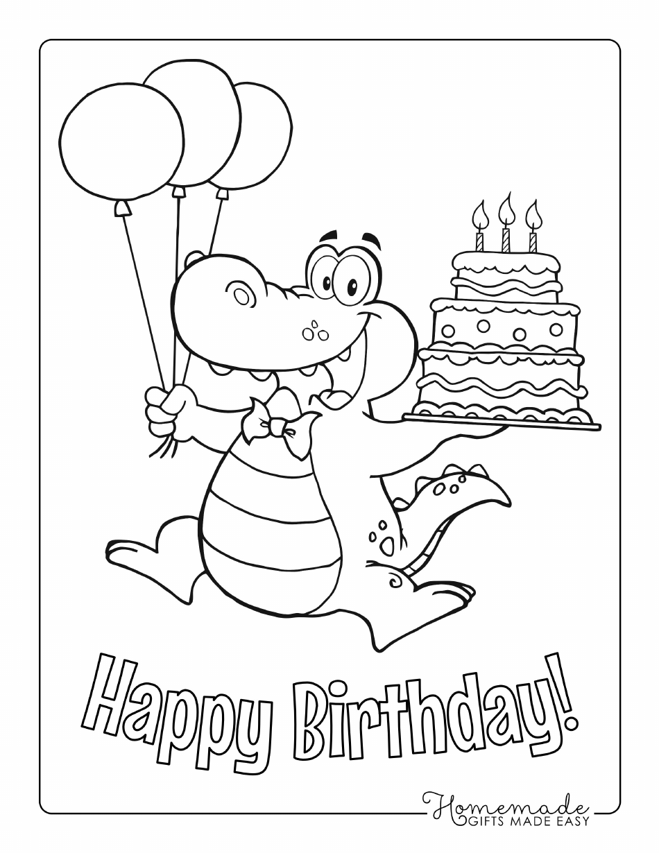 133+ Coloring Page of a Birthday Cake Printable 86