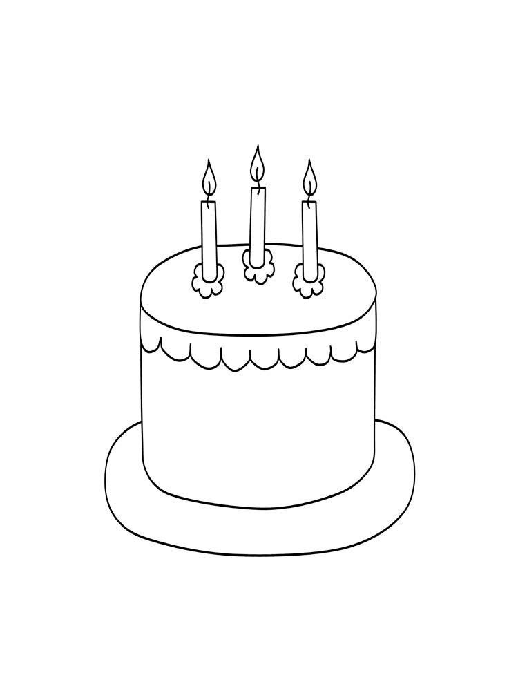 133+ Coloring Page of a Birthday Cake Printable 90