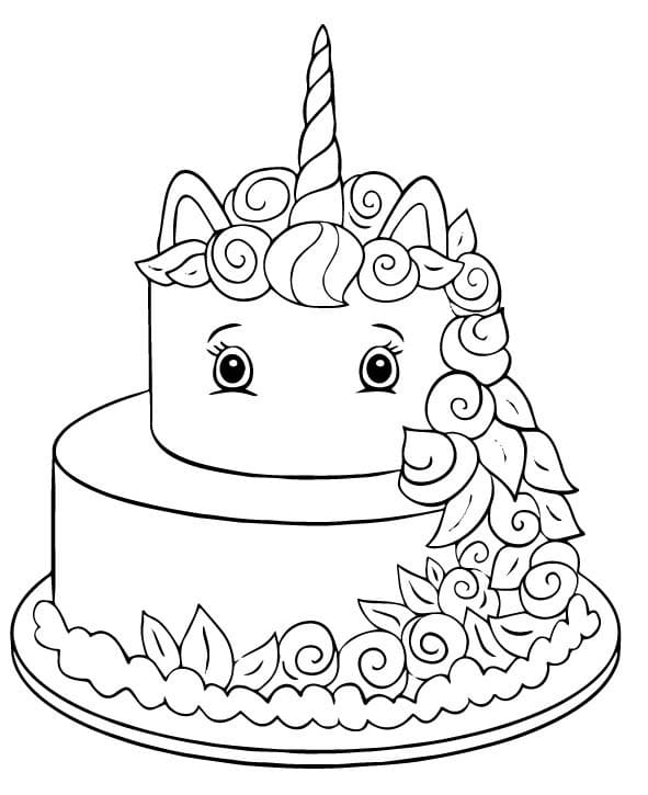 133+ Coloring Page of a Birthday Cake Printable 97