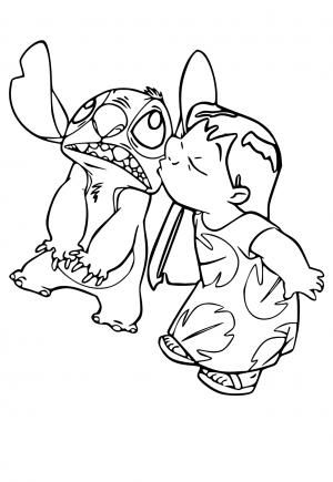 135+ Stitch and Lilo Coloring Printable 102