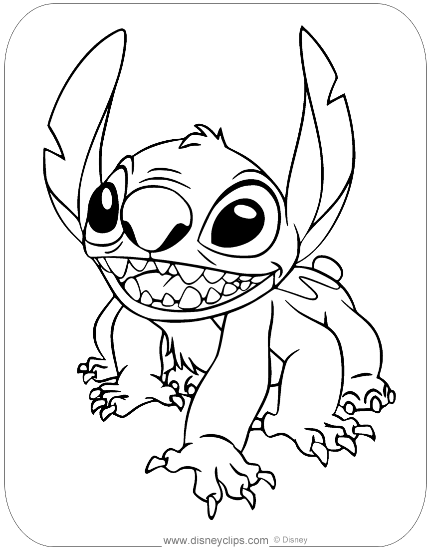 135+ Stitch and Lilo Coloring Printable 129