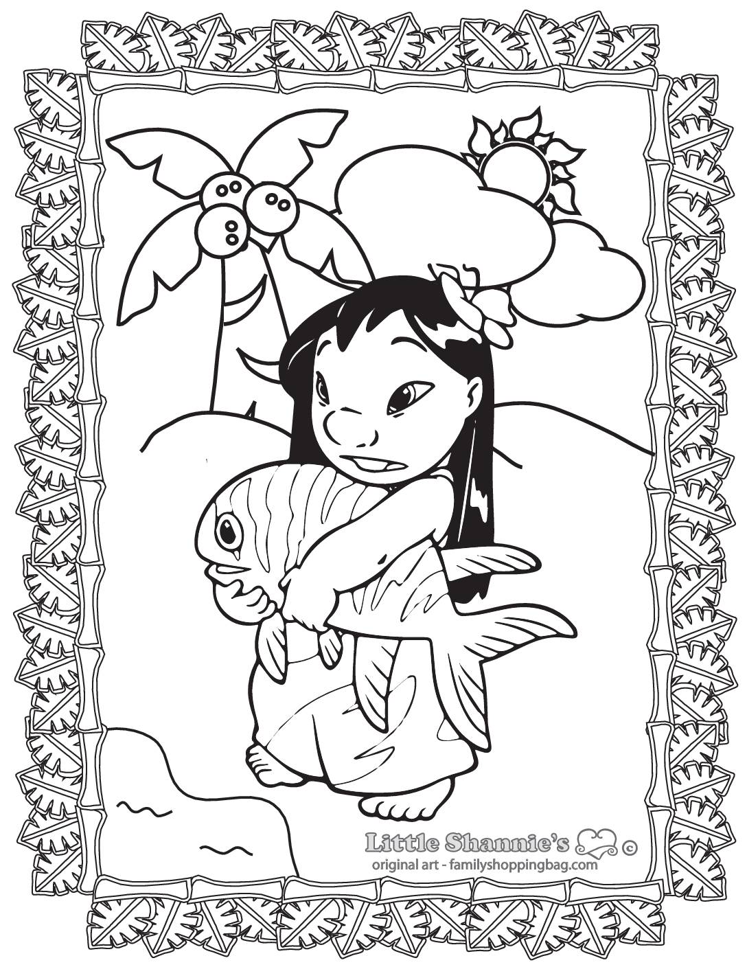 135+ Stitch and Lilo Coloring Printable 134