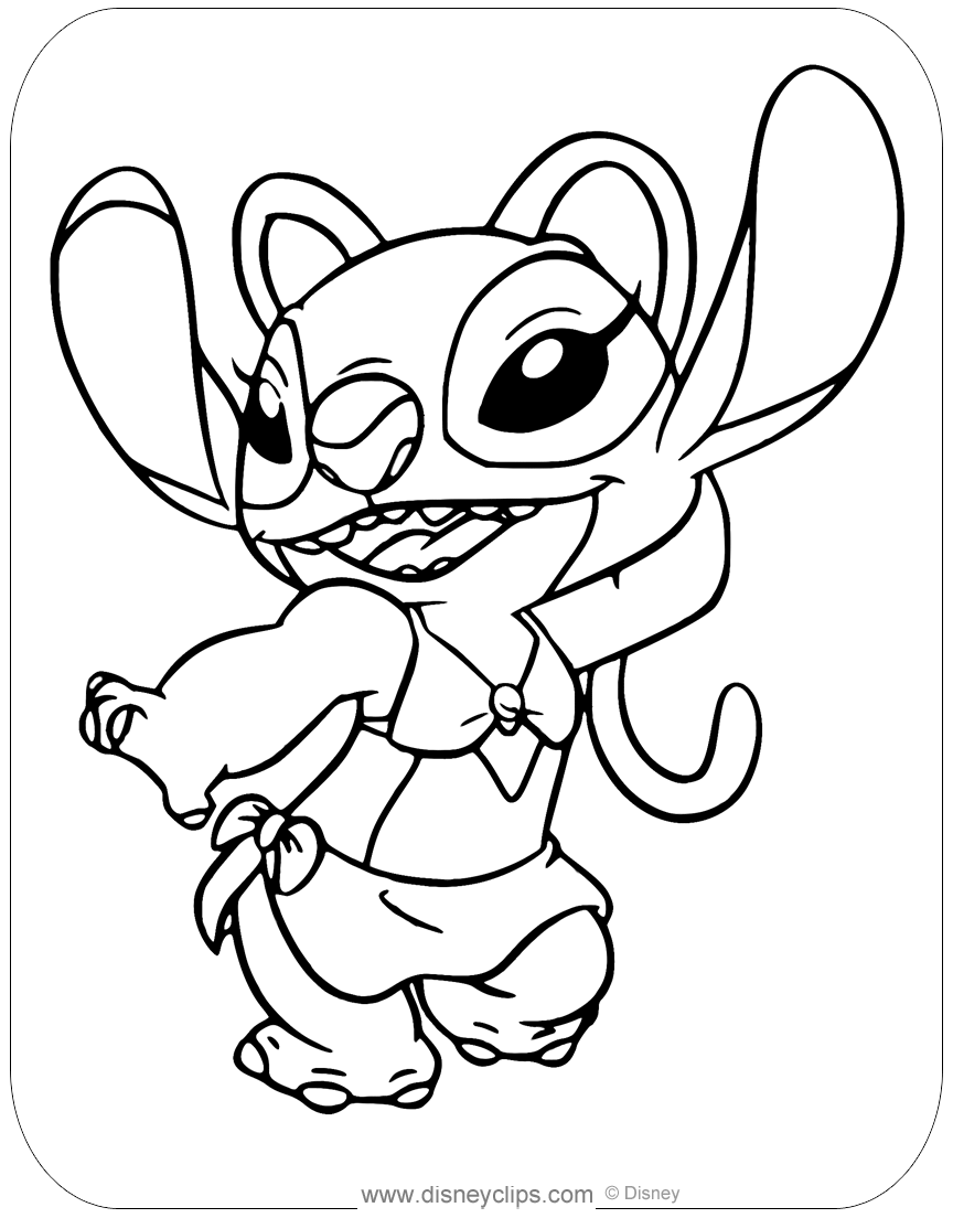 135+ Stitch and Lilo Coloring Printable 21