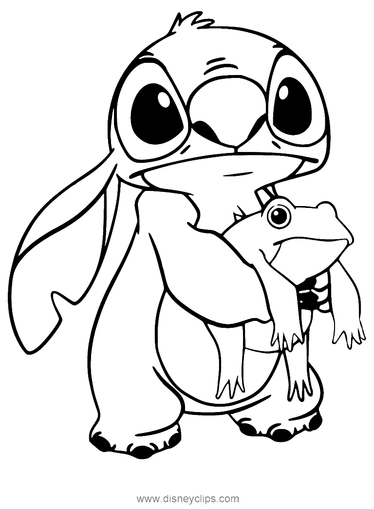 135+ Stitch and Lilo Coloring Printable 3